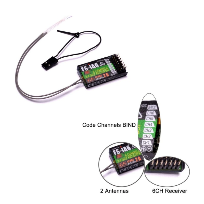 Drone Battery Plate - Flysky FS-IA6 récepteur 6CH double antenne