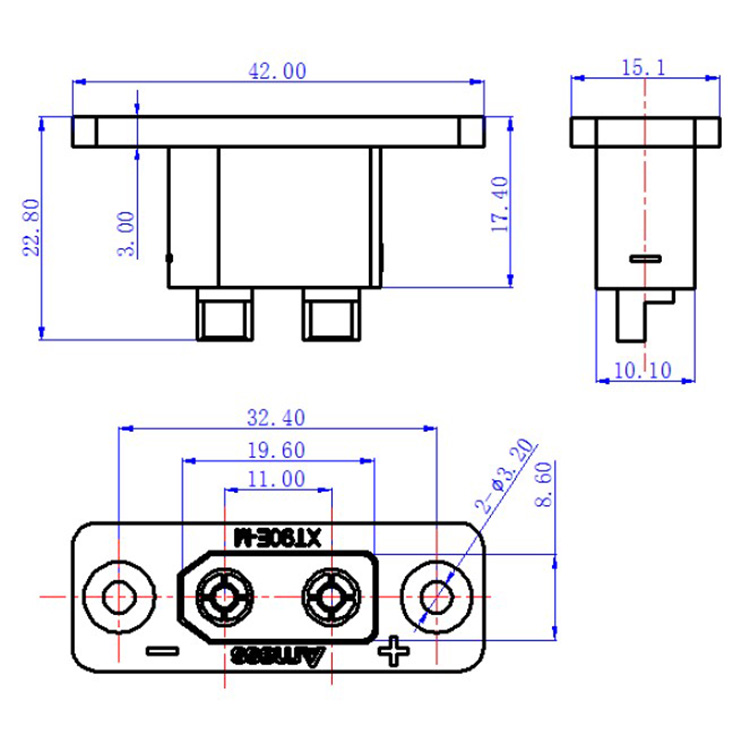 Drone Battery Connector - 30PCSAmass noir XT90E-M connecteurs de montage