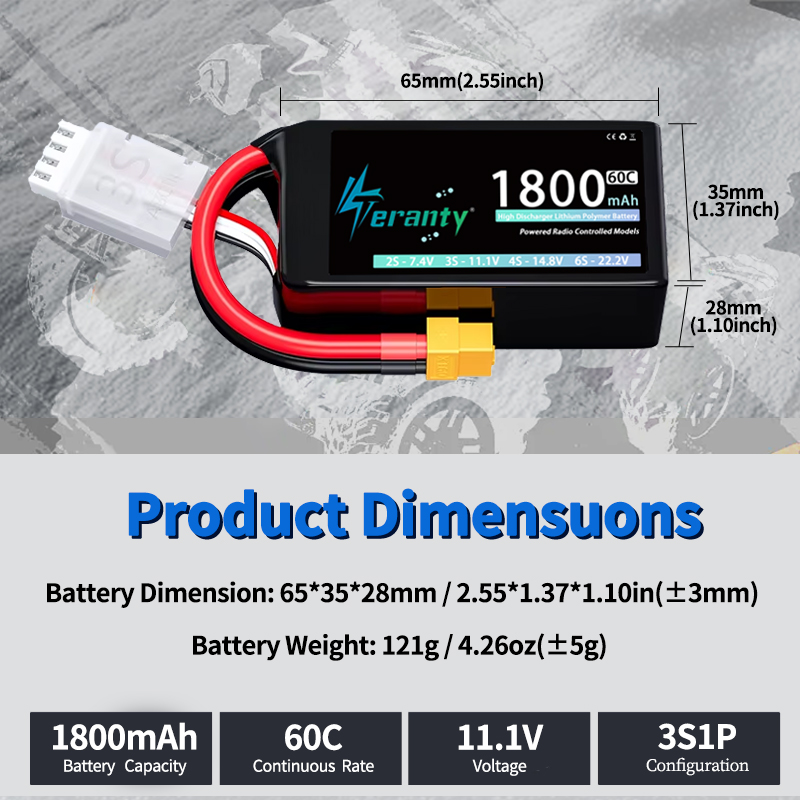 2/4 pièces TERANTY Lipo batter - Drone Battery 3S avis et prix