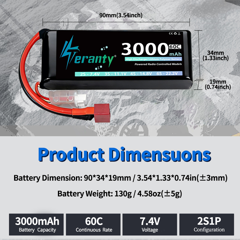 Batterie Lipo TERANTY 2S 3000m - Drone Battery Plate avis et prix
