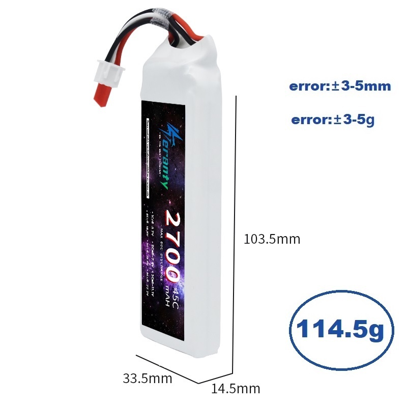 1/3 pièces 2S 7.4V Lipo batter - Drone Battery Connector avis et prix